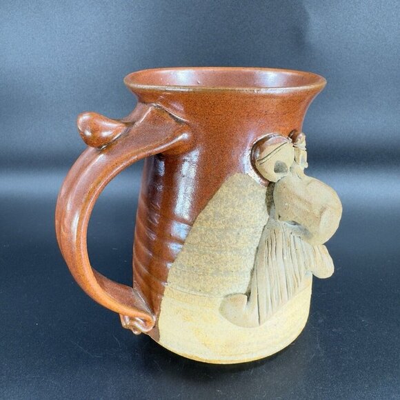 Wagner Stoneware Pottery Village Potter Coffee Mug Cup Face Anthropomorphic Mug - Picture 14 of 16